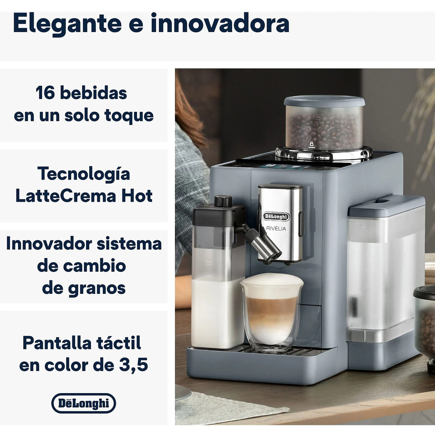 Cafetera Delonghi Rivelia EXAM440.55 - IkChic