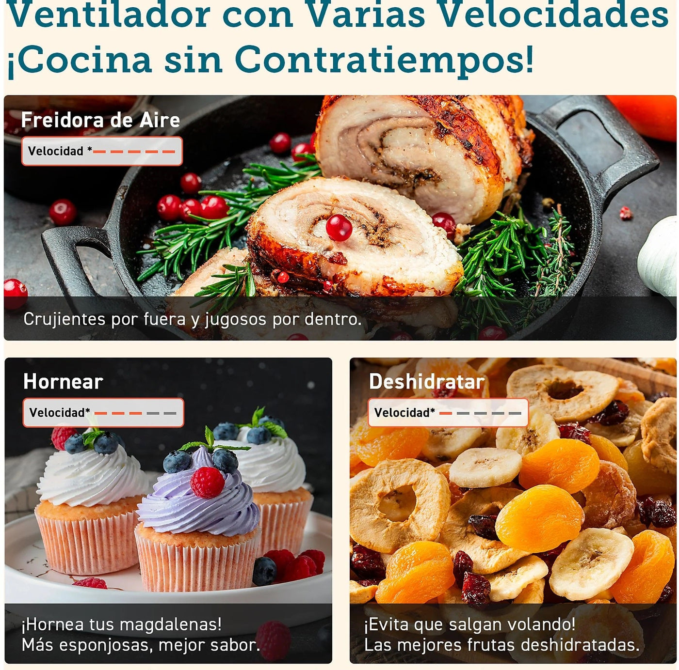 Cosori – freidora de aire Turbo Blaze Chef Edition 6 litros - IkChic