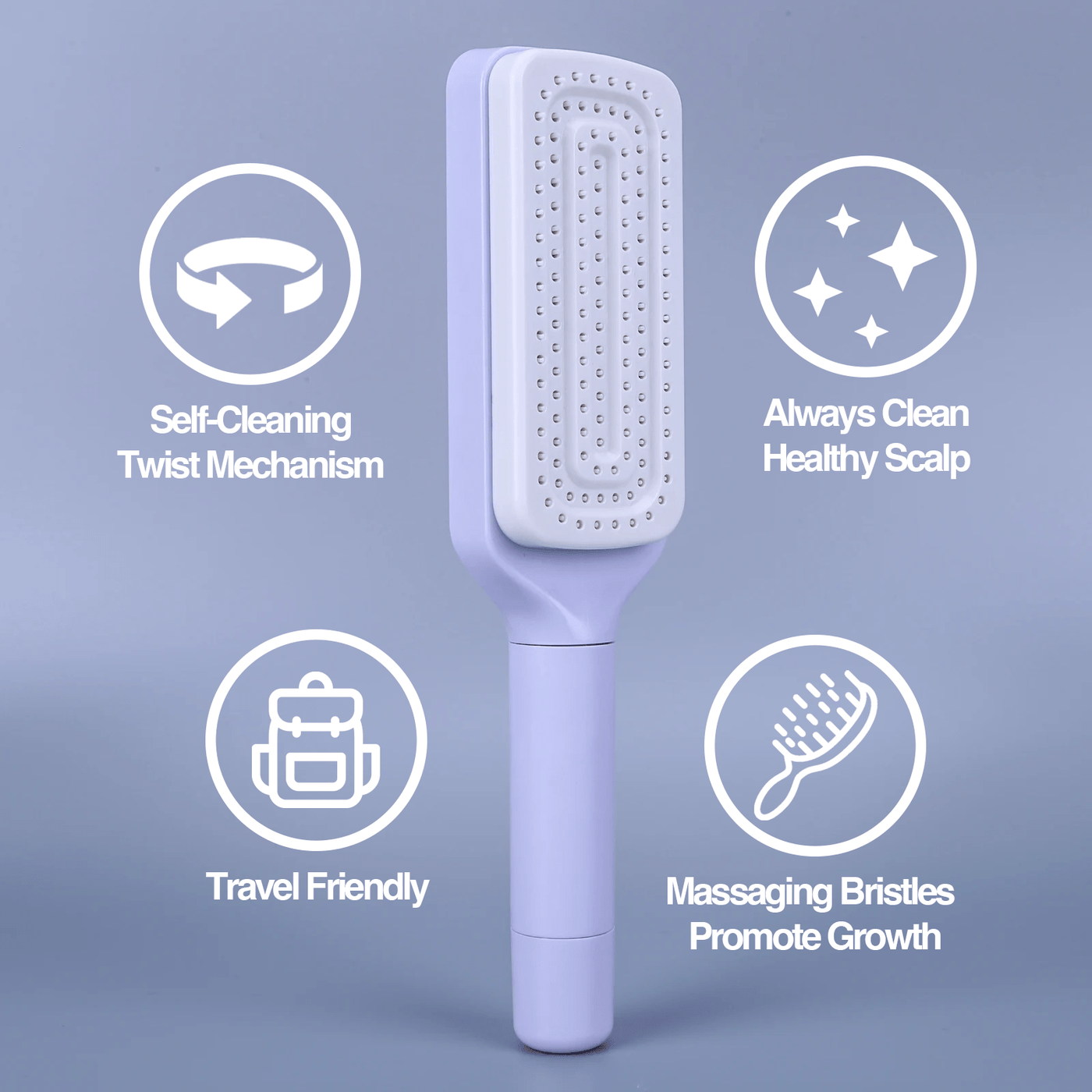 EasyClean hair brush - Easy to clean, a cleansing gesture for your hair. - IkChic