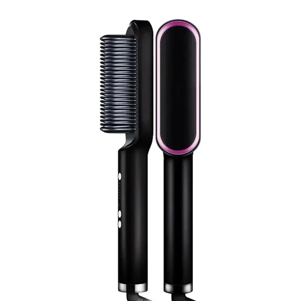 Premium 3 - in - 1 Hair Straightener with Quick Heat & Negative Ions Comb - IkChic